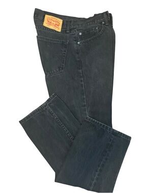 Levi’s 505 Regular Fit Straight Leg Black Denim Jeans Men's Size 33X32